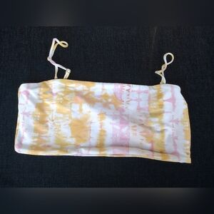 Skatie Maddie Swim Top Bikini Tie Dye Size XL Somerset Print New